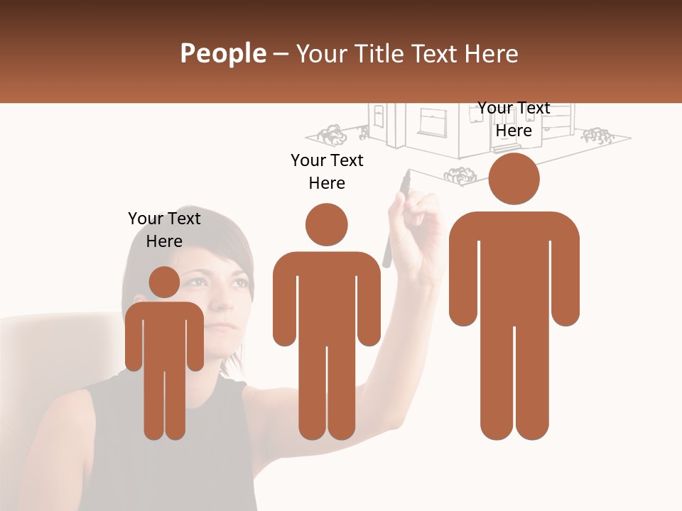 A Woman Writing On A Board With A Marker PowerPoint Template