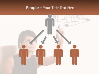 A Woman Writing On A Board With A Marker PowerPoint Template