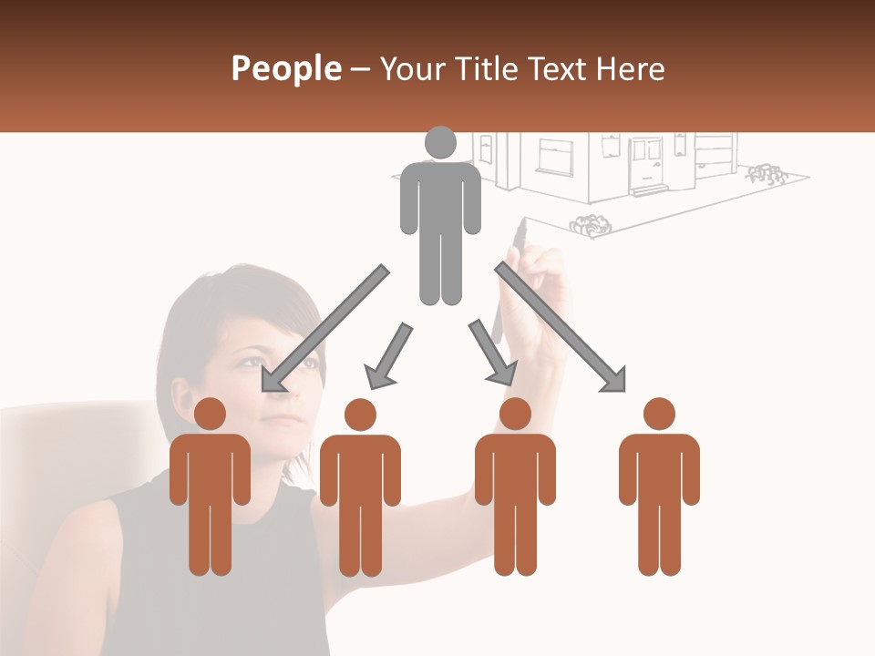 A Woman Writing On A Board With A Marker PowerPoint Template