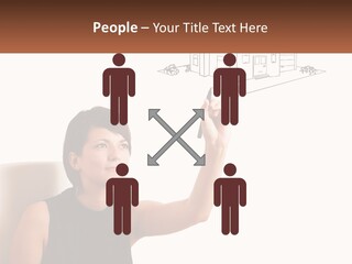 A Woman Writing On A Board With A Marker PowerPoint Template