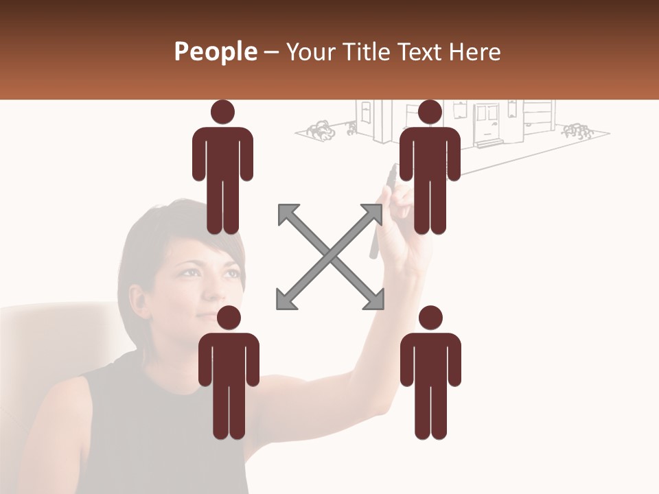 A Woman Writing On A Board With A Marker PowerPoint Template