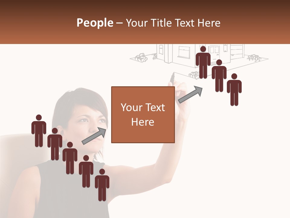 A Woman Writing On A Board With A Marker PowerPoint Template