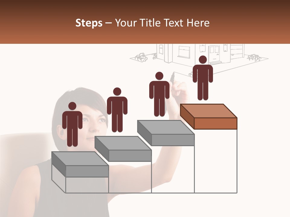 A Woman Writing On A Board With A Marker PowerPoint Template