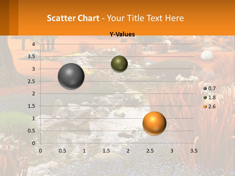 A Picture Of A Garden With Rocks And Plants PowerPoint Template