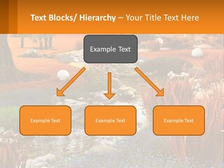 A Picture Of A Garden With Rocks And Plants PowerPoint Template
