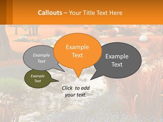 A Picture Of A Garden With Rocks And Plants PowerPoint Template