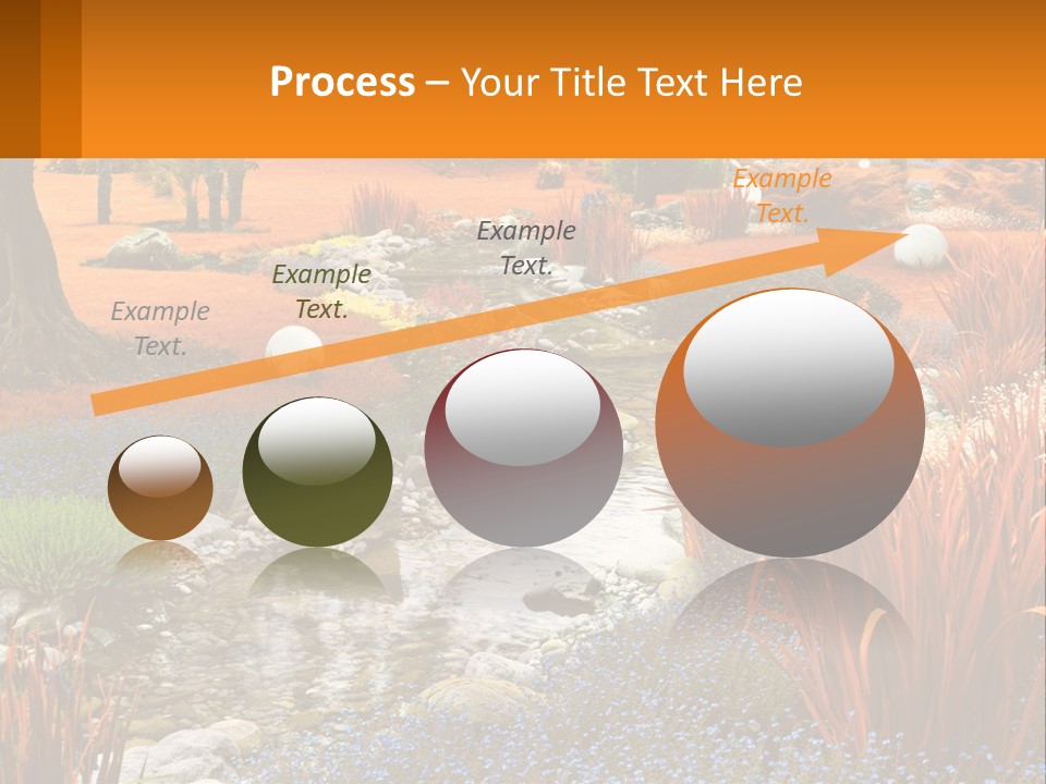 A Picture Of A Garden With Rocks And Plants PowerPoint Template