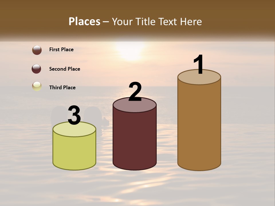 Two People In The Water At Sunset Powerpoint Template PowerPoint Template