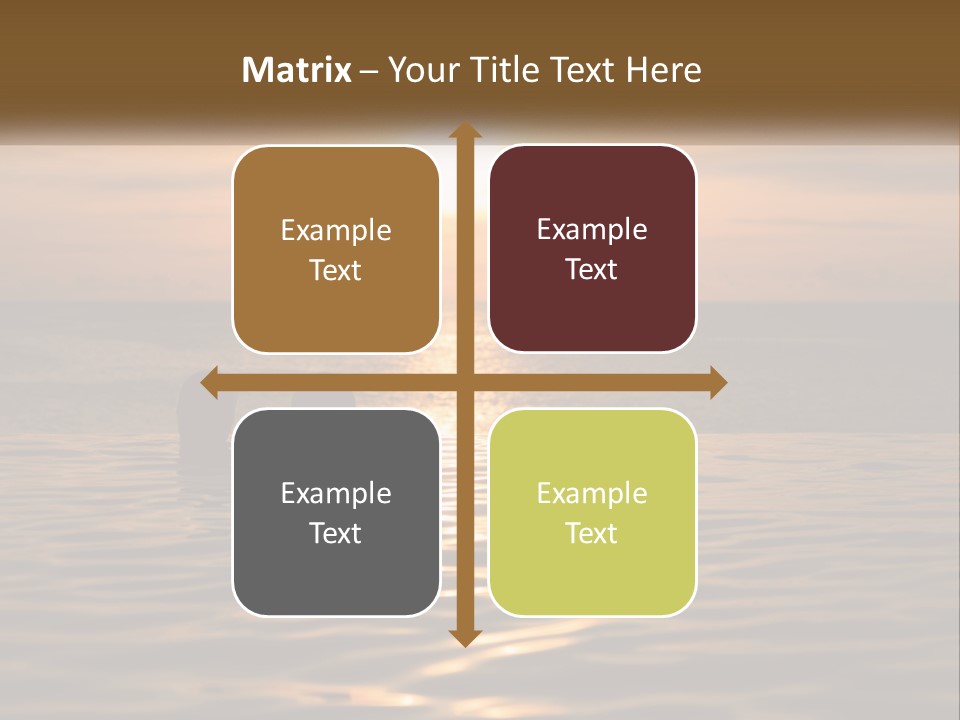 Two People In The Water At Sunset Powerpoint Template PowerPoint Template