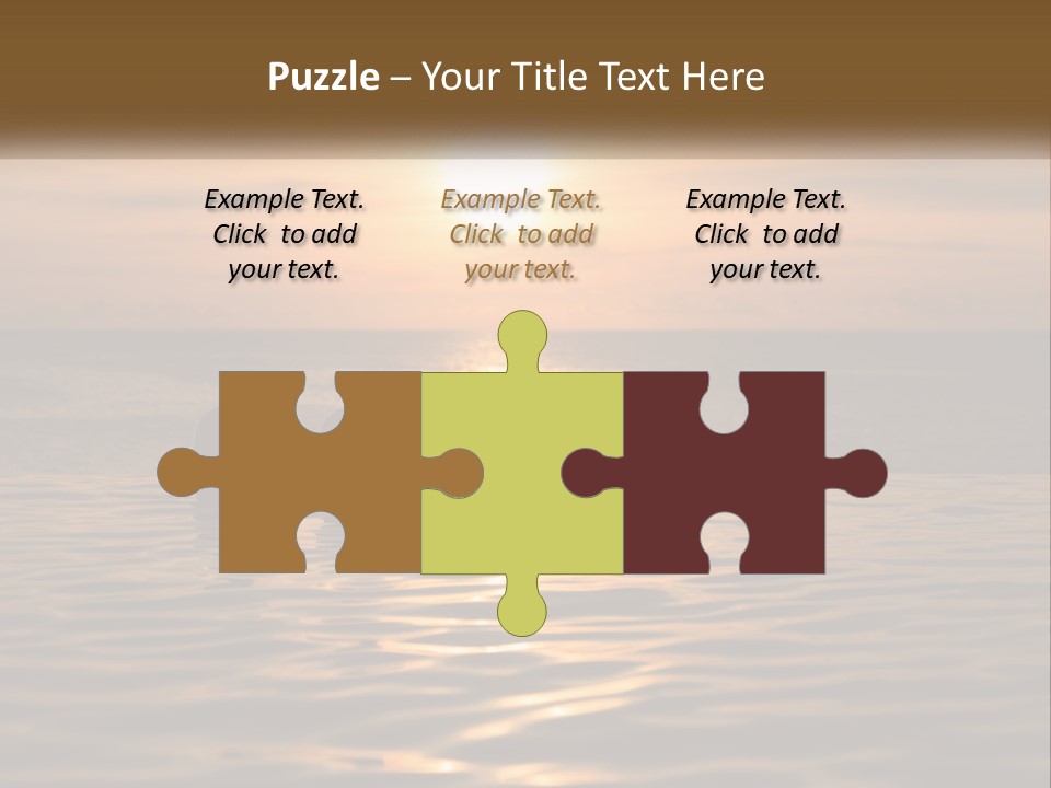 Two People In The Water At Sunset Powerpoint Template PowerPoint Template