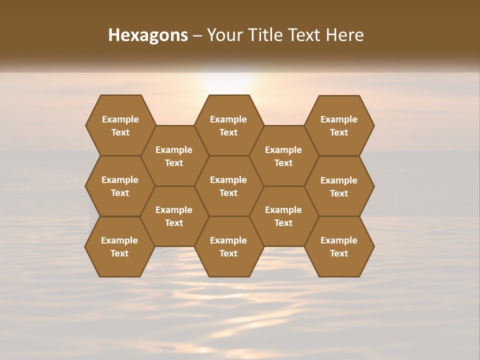 Two People In The Water At Sunset Powerpoint Template PowerPoint Template