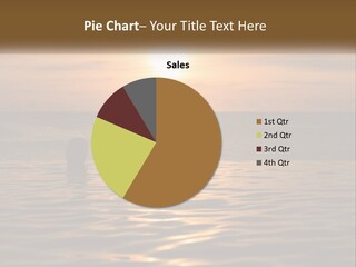 Two People In The Water At Sunset Powerpoint Template PowerPoint Template