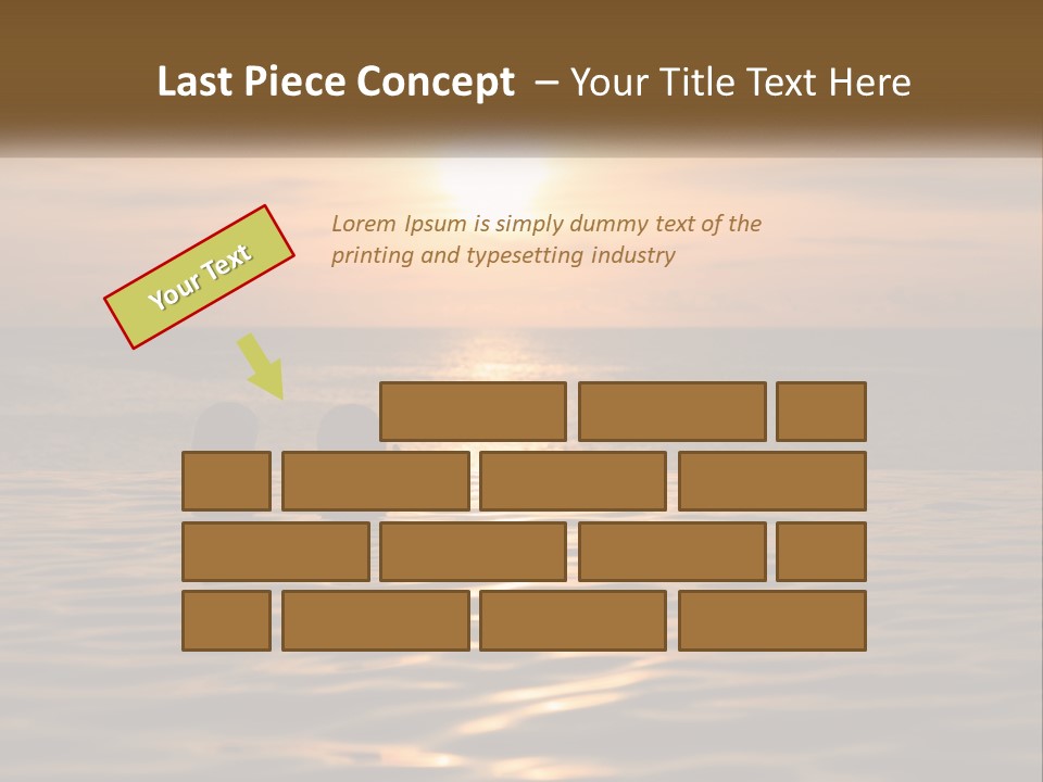 Two People In The Water At Sunset Powerpoint Template PowerPoint Template