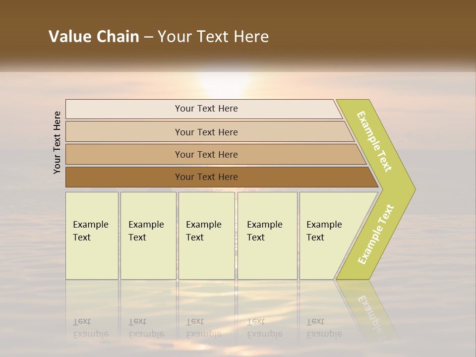 Two People In The Water At Sunset Powerpoint Template PowerPoint Template