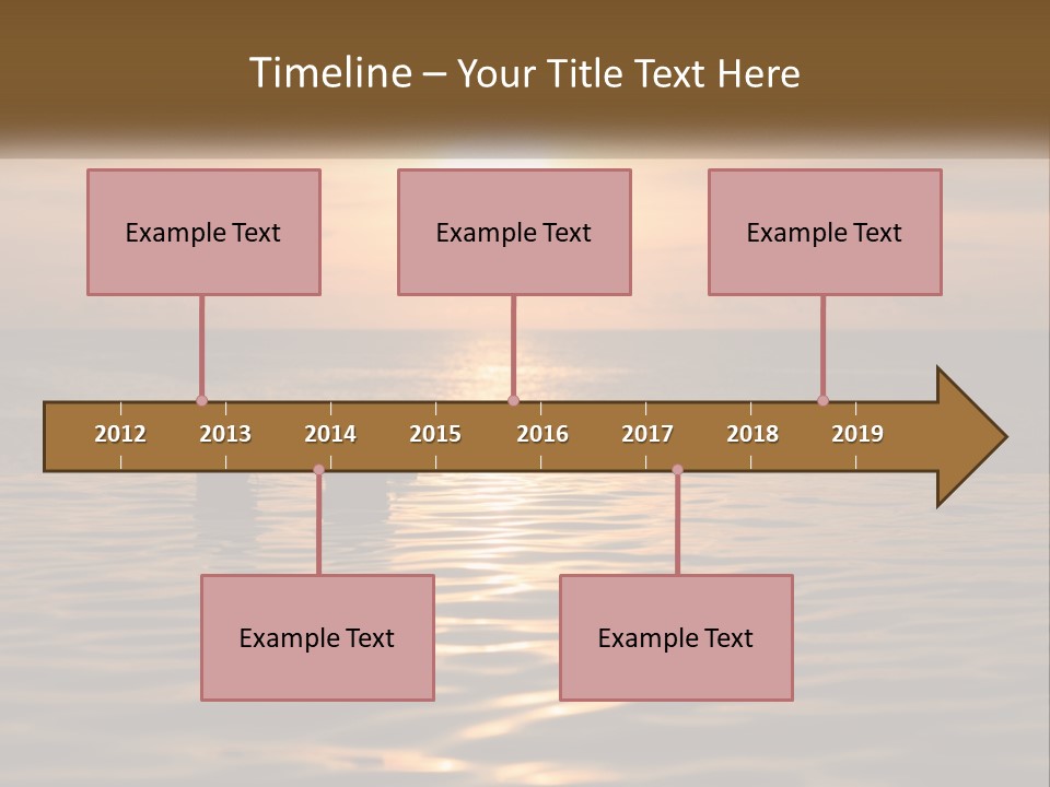 Two People In The Water At Sunset Powerpoint Template PowerPoint Template