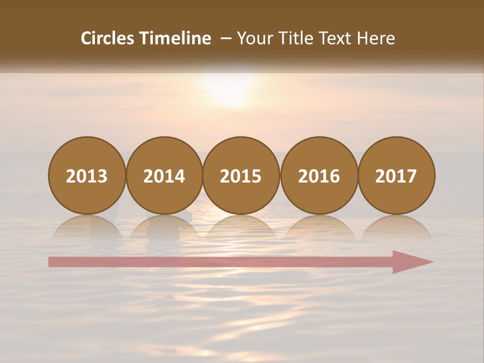 Two People In The Water At Sunset Powerpoint Template PowerPoint Template