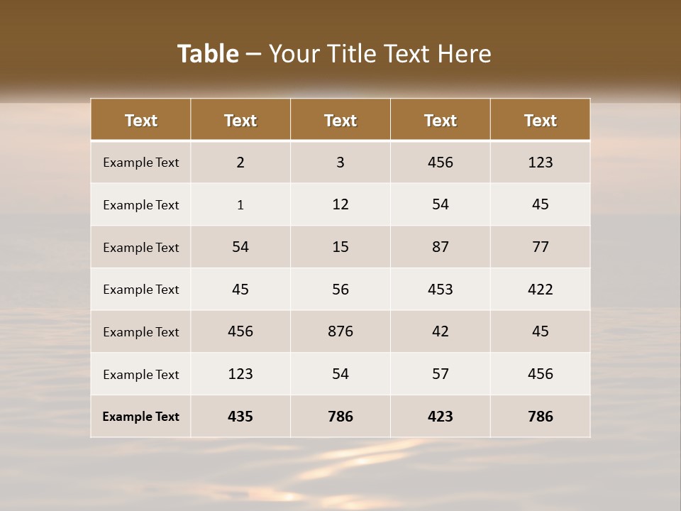 Two People In The Water At Sunset Powerpoint Template PowerPoint Template