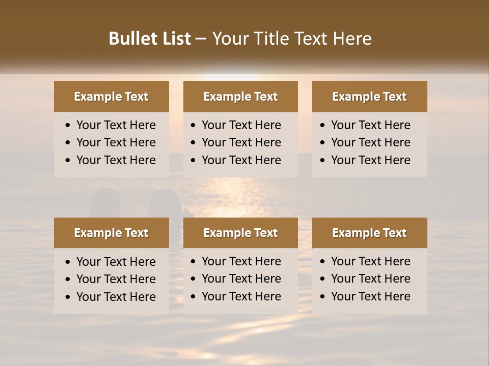 Two People In The Water At Sunset Powerpoint Template PowerPoint Template