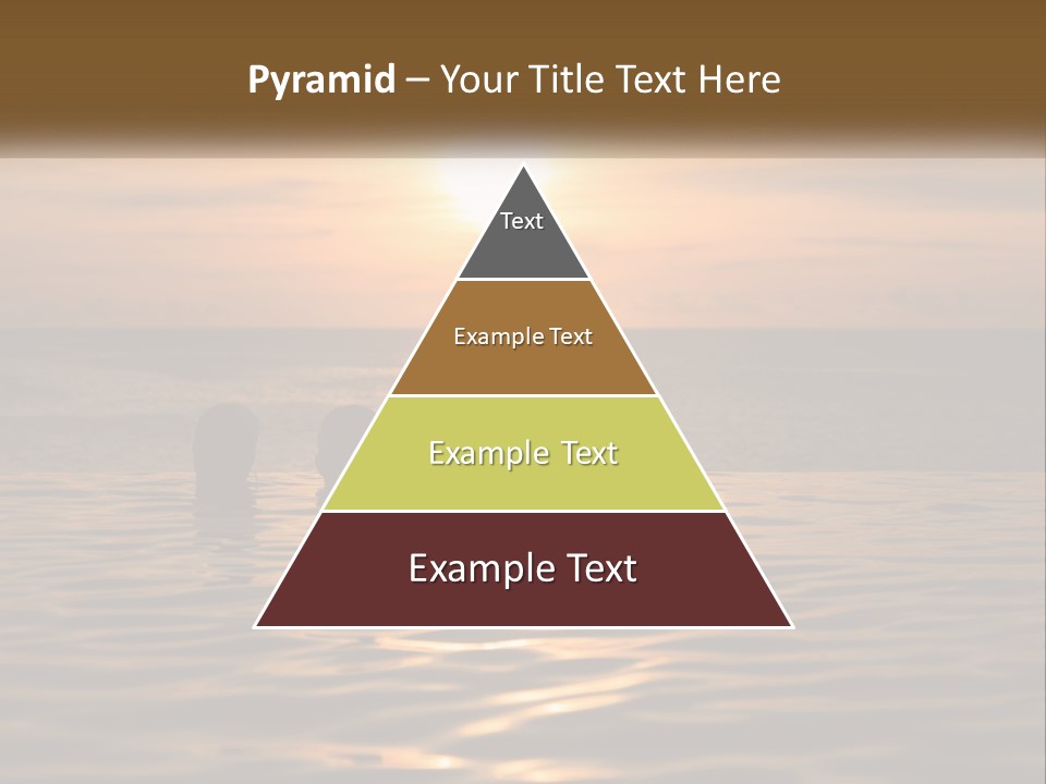 Two People In The Water At Sunset Powerpoint Template PowerPoint Template