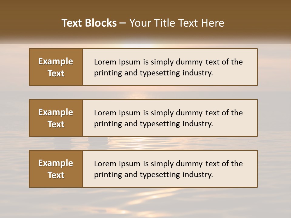 Two People In The Water At Sunset Powerpoint Template PowerPoint Template