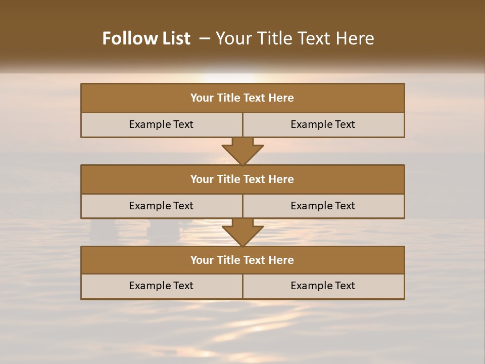 Two People In The Water At Sunset Powerpoint Template PowerPoint Template