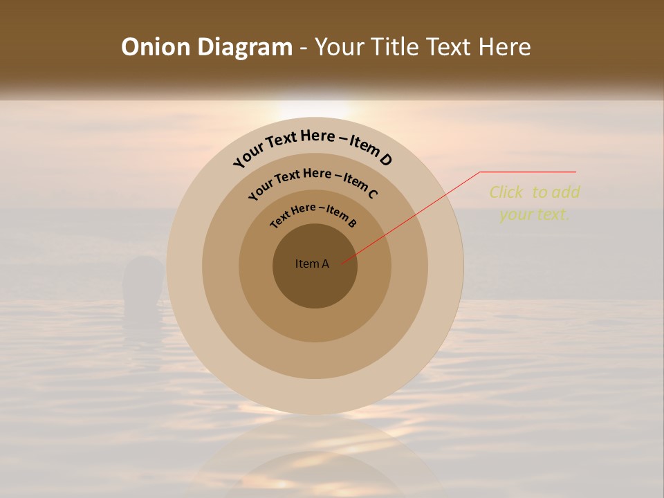 Two People In The Water At Sunset Powerpoint Template PowerPoint Template