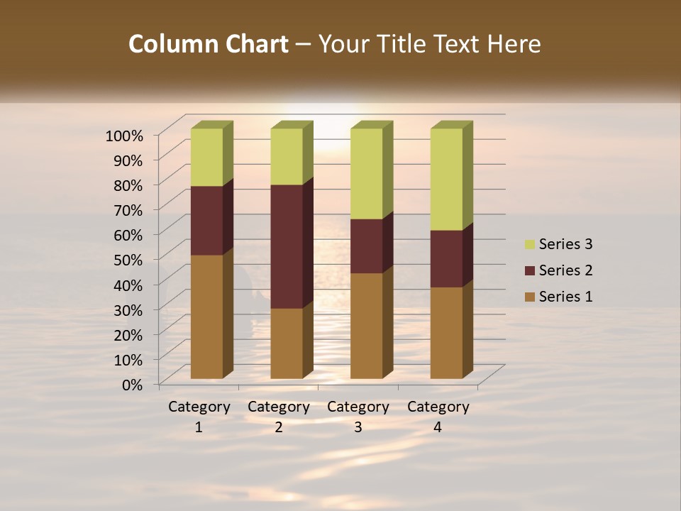 Two People In The Water At Sunset Powerpoint Template PowerPoint Template