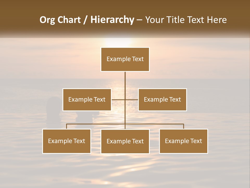 Two People In The Water At Sunset Powerpoint Template PowerPoint Template