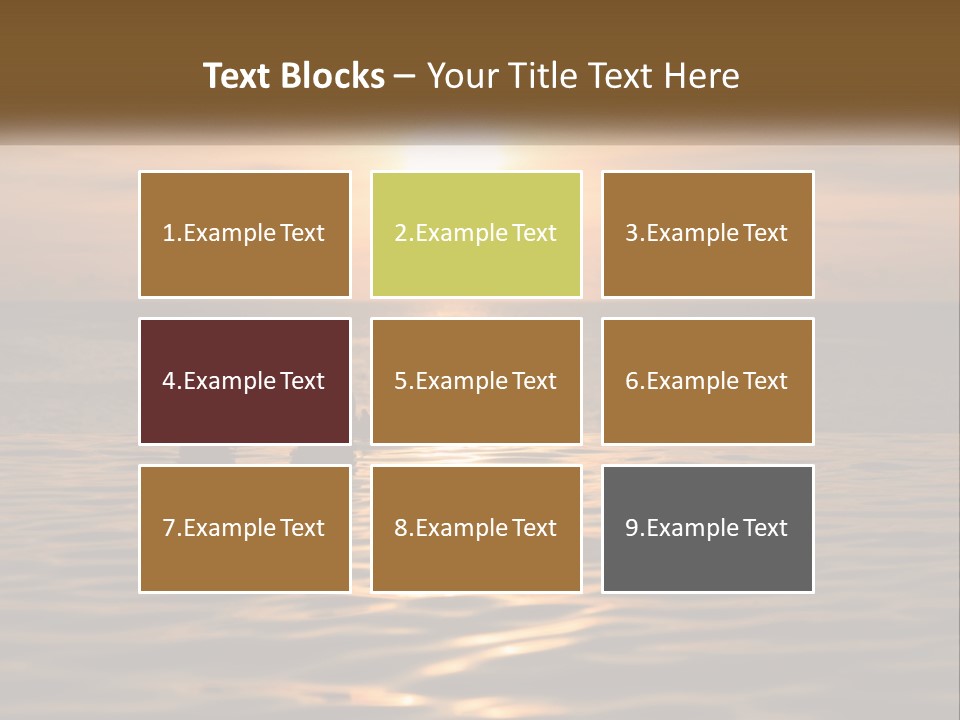 Two People In The Water At Sunset Powerpoint Template PowerPoint Template