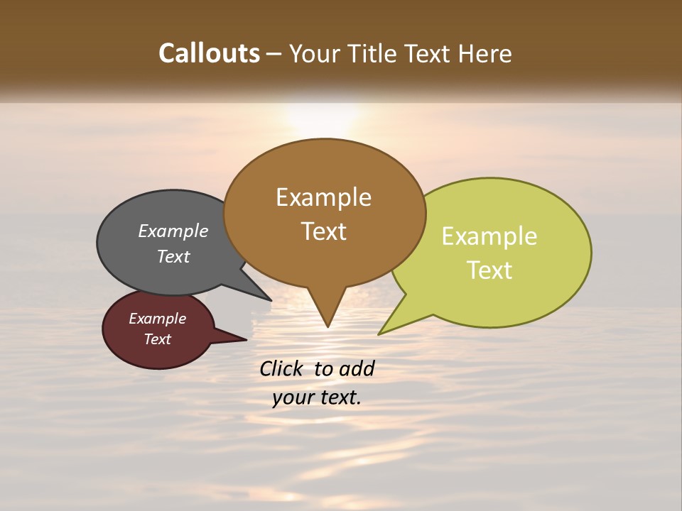 Two People In The Water At Sunset Powerpoint Template PowerPoint Template