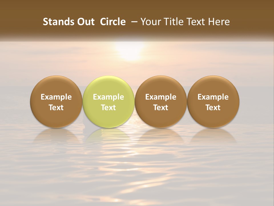 Two People In The Water At Sunset Powerpoint Template PowerPoint Template