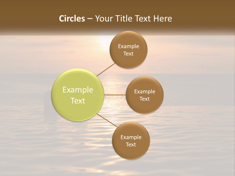 Two People In The Water At Sunset Powerpoint Template PowerPoint Template