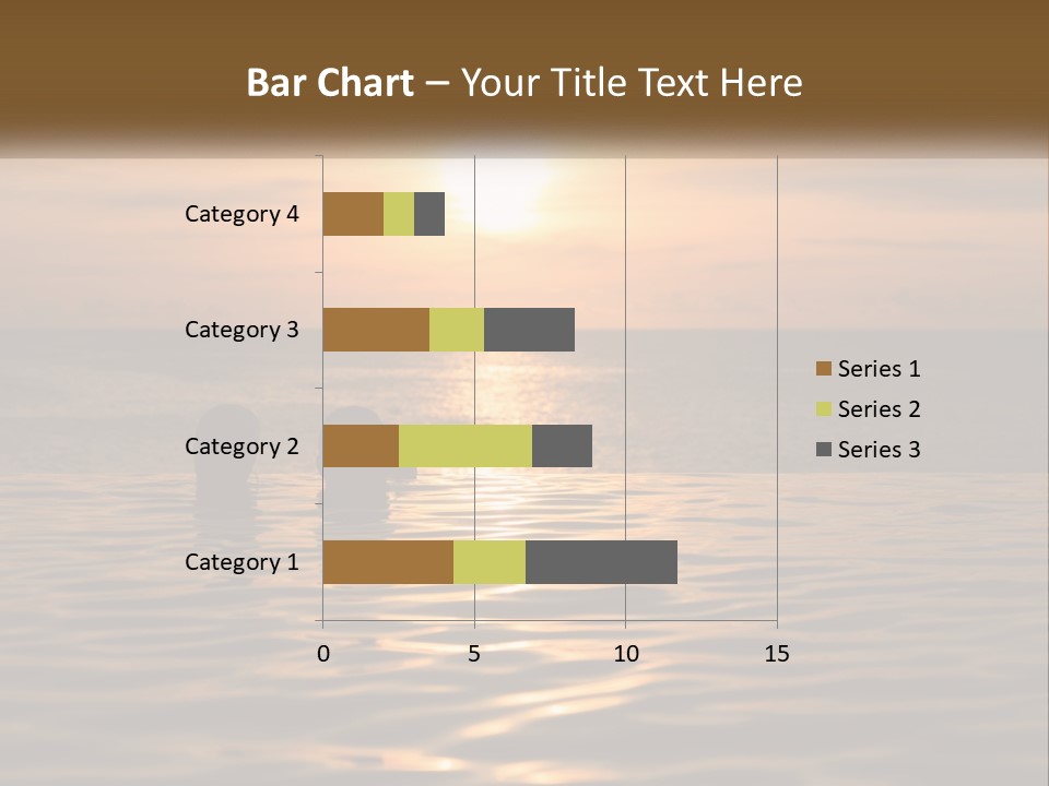 Two People In The Water At Sunset Powerpoint Template PowerPoint Template