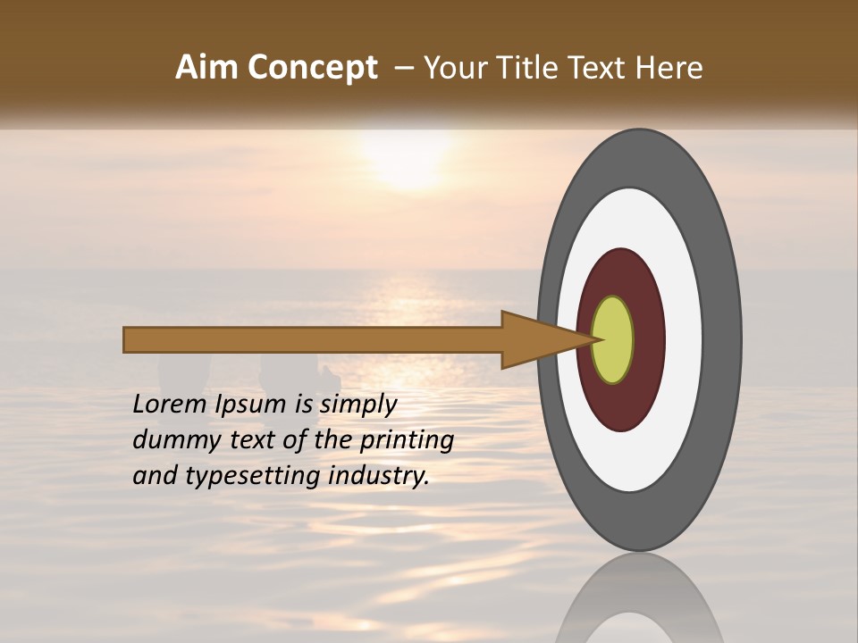 Two People In The Water At Sunset Powerpoint Template PowerPoint Template