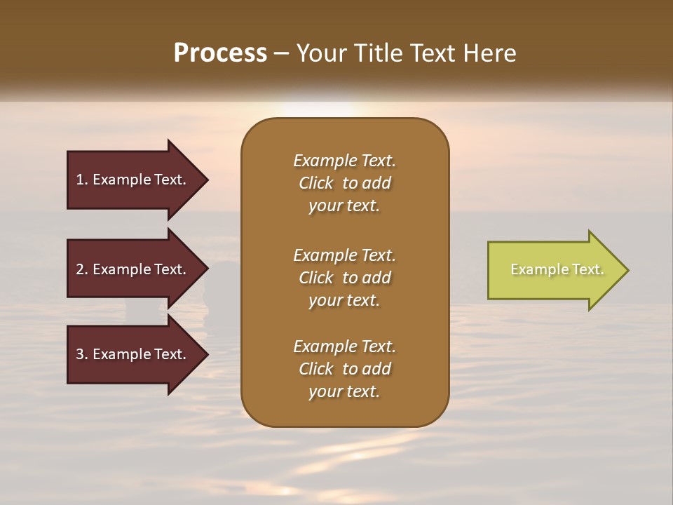 Two People In The Water At Sunset Powerpoint Template PowerPoint Template