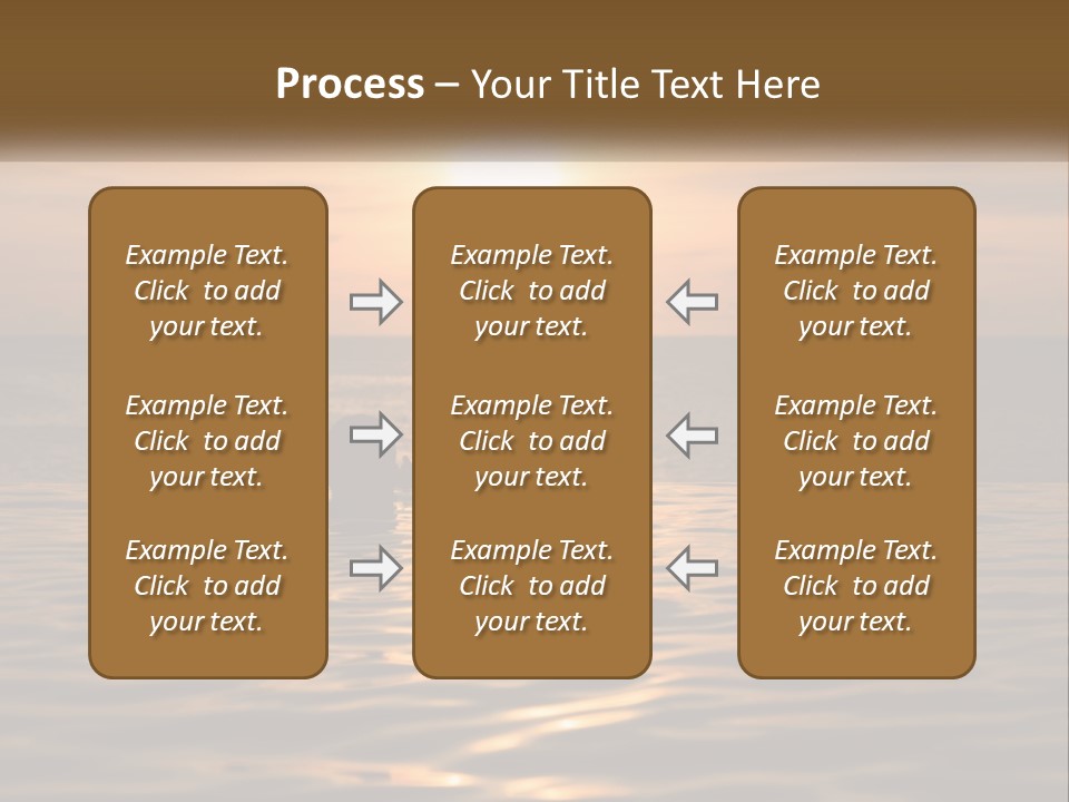 Two People In The Water At Sunset Powerpoint Template PowerPoint Template