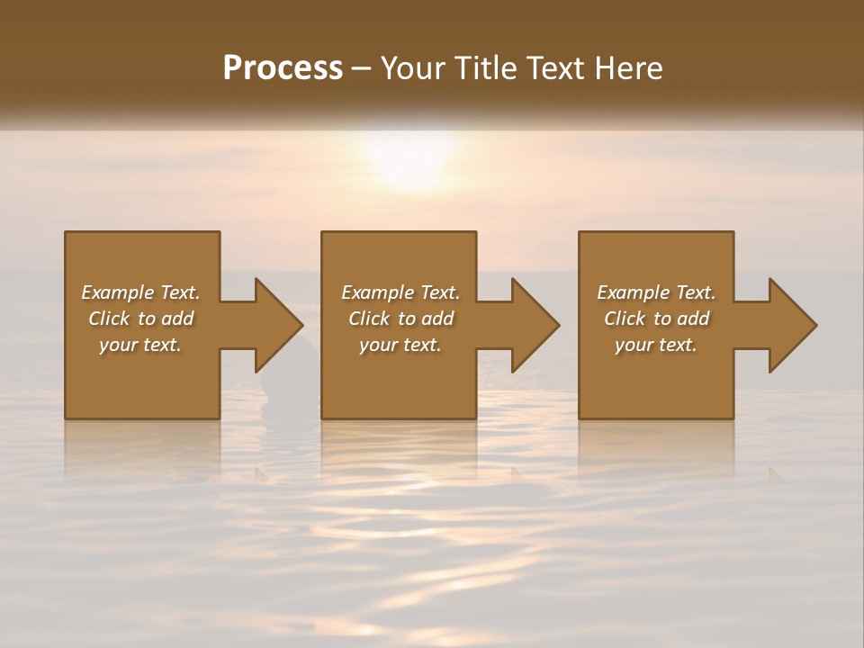 Two People In The Water At Sunset Powerpoint Template PowerPoint Template