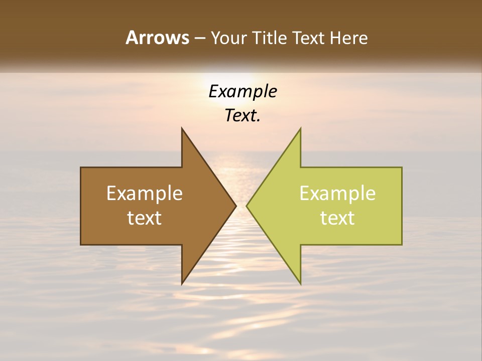 Two People In The Water At Sunset Powerpoint Template PowerPoint Template