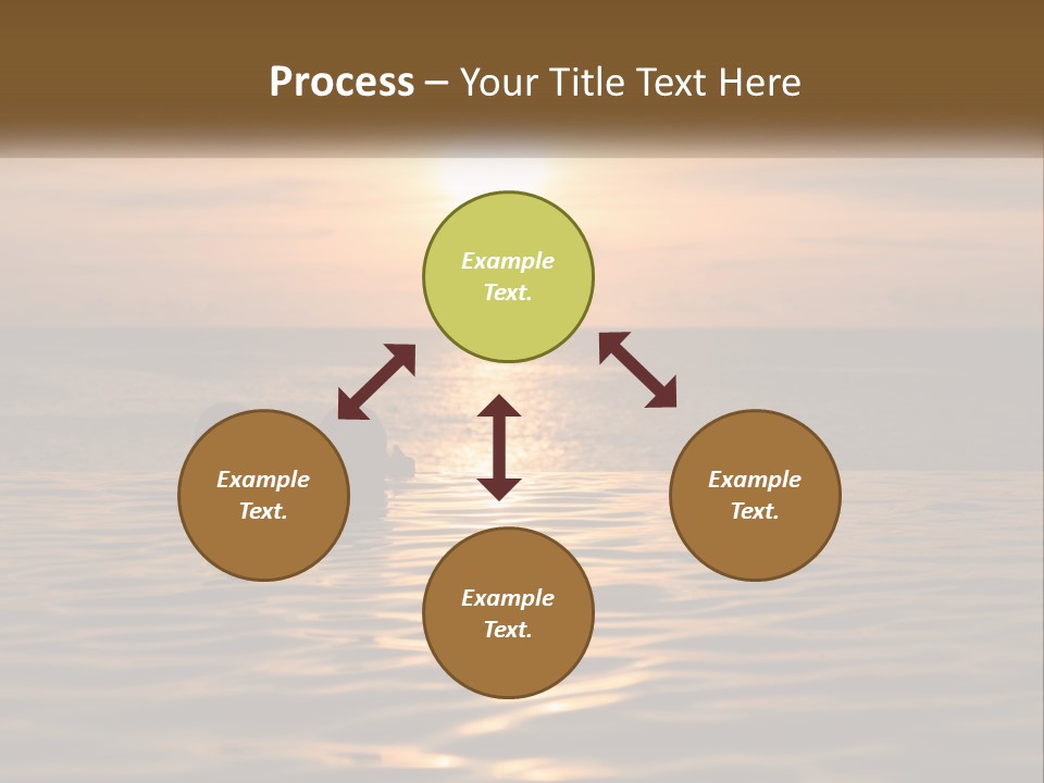 Two People In The Water At Sunset Powerpoint Template PowerPoint Template