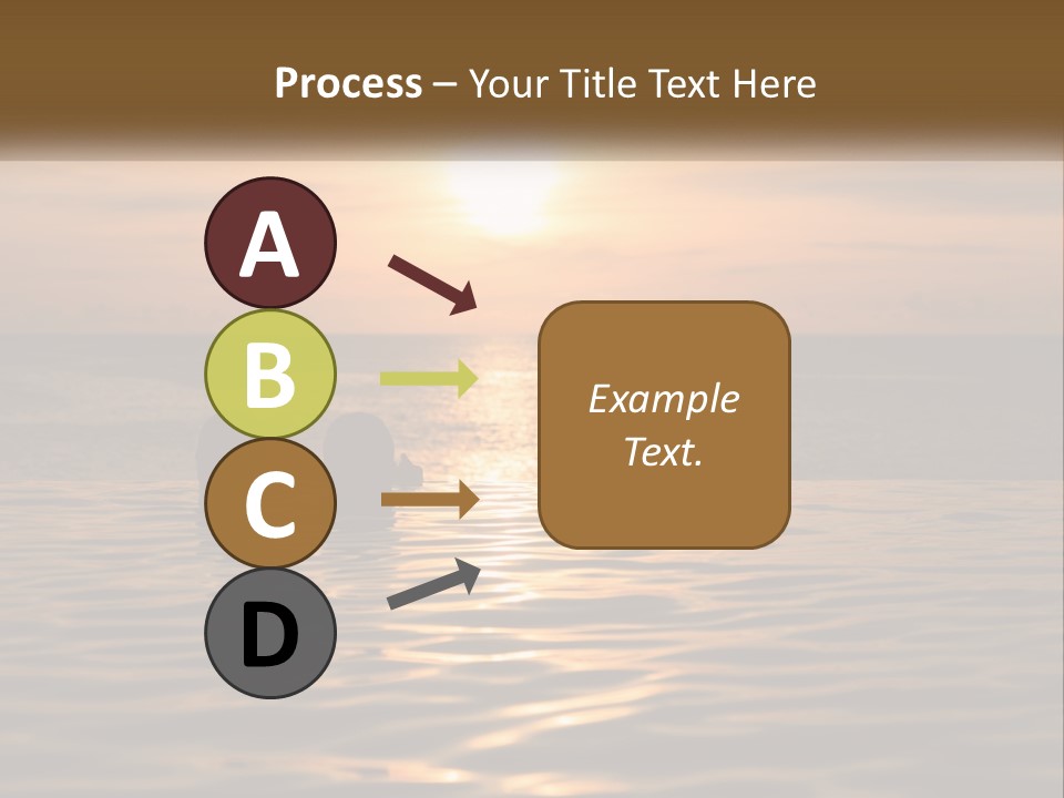 Two People In The Water At Sunset Powerpoint Template PowerPoint Template