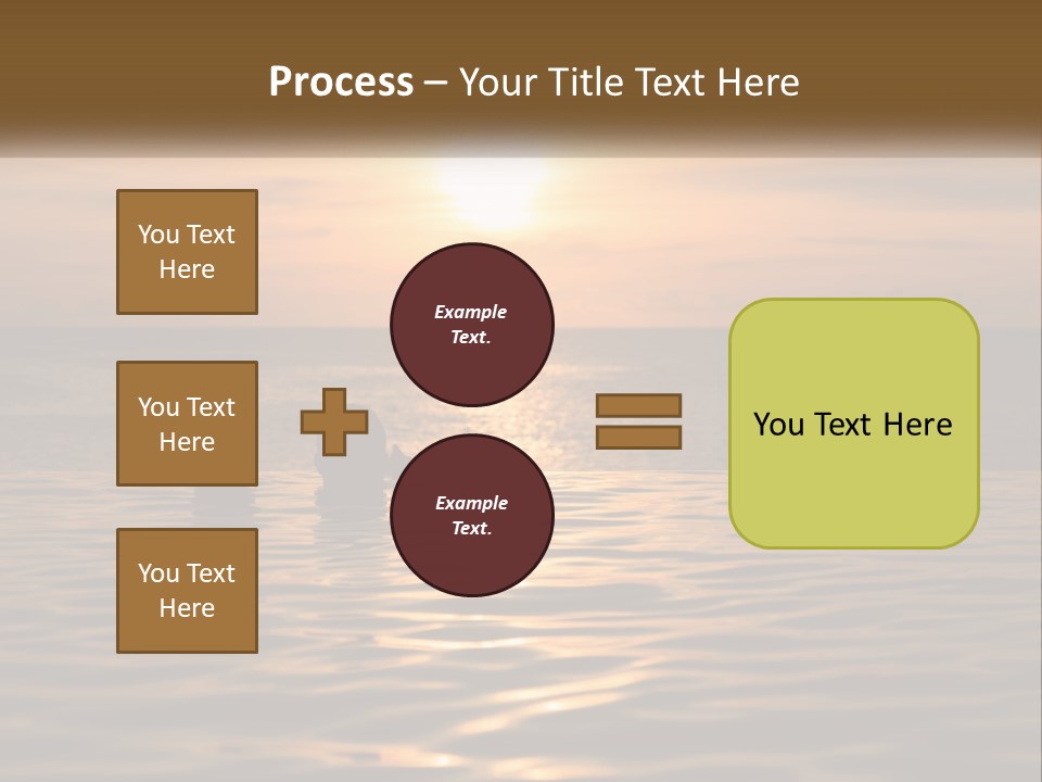 Two People In The Water At Sunset Powerpoint Template PowerPoint Template