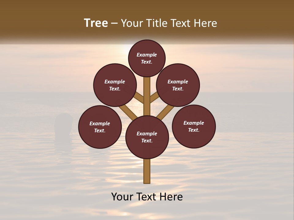 Two People In The Water At Sunset Powerpoint Template PowerPoint Template