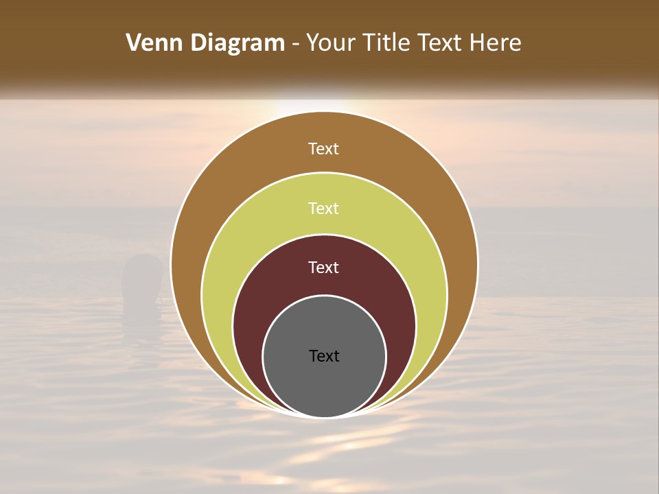 Two People In The Water At Sunset Powerpoint Template PowerPoint Template