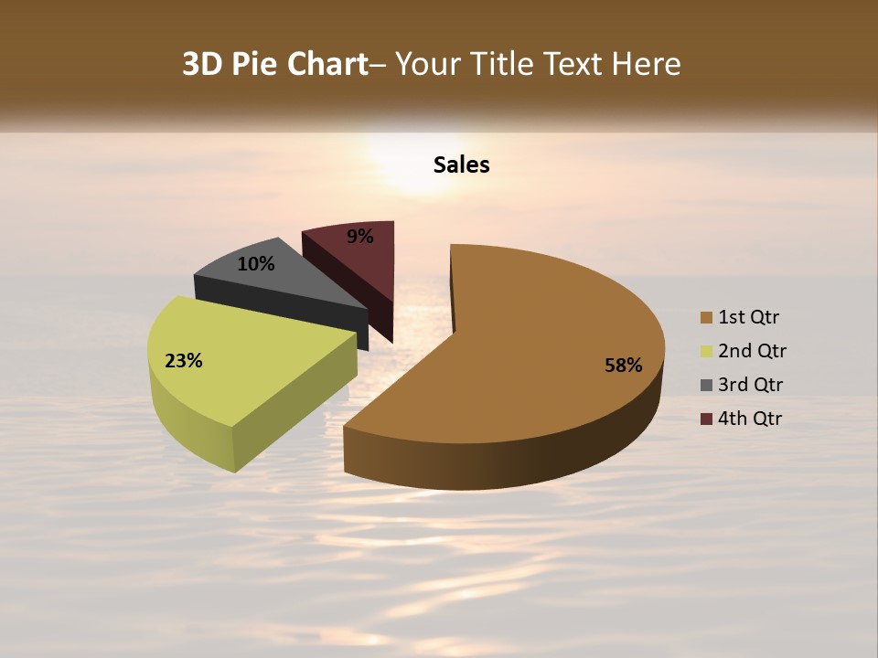 Two People In The Water At Sunset Powerpoint Template PowerPoint Template