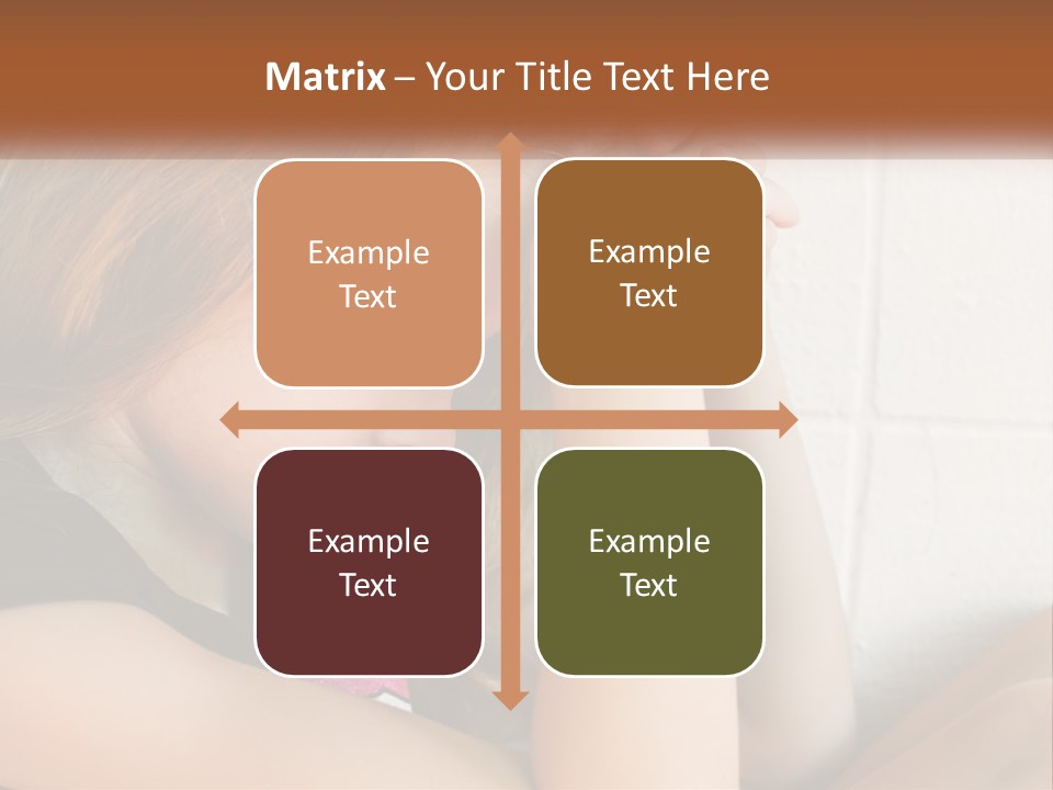 A Young Girl Is Holding Her Head In Her Hands PowerPoint Template