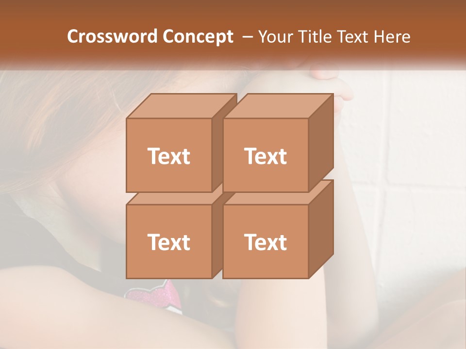 A Young Girl Is Holding Her Head In Her Hands PowerPoint Template