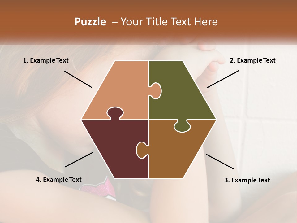 A Young Girl Is Holding Her Head In Her Hands PowerPoint Template