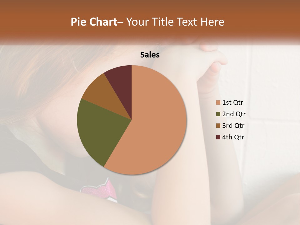 A Young Girl Is Holding Her Head In Her Hands PowerPoint Template