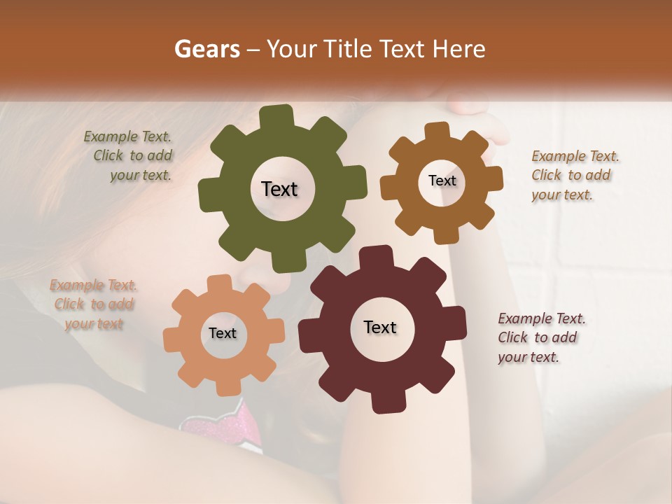 A Young Girl Is Holding Her Head In Her Hands PowerPoint Template