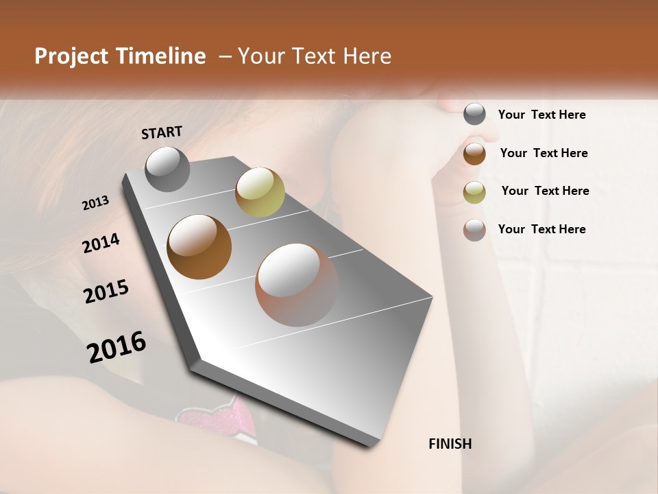 A Young Girl Is Holding Her Head In Her Hands PowerPoint Template